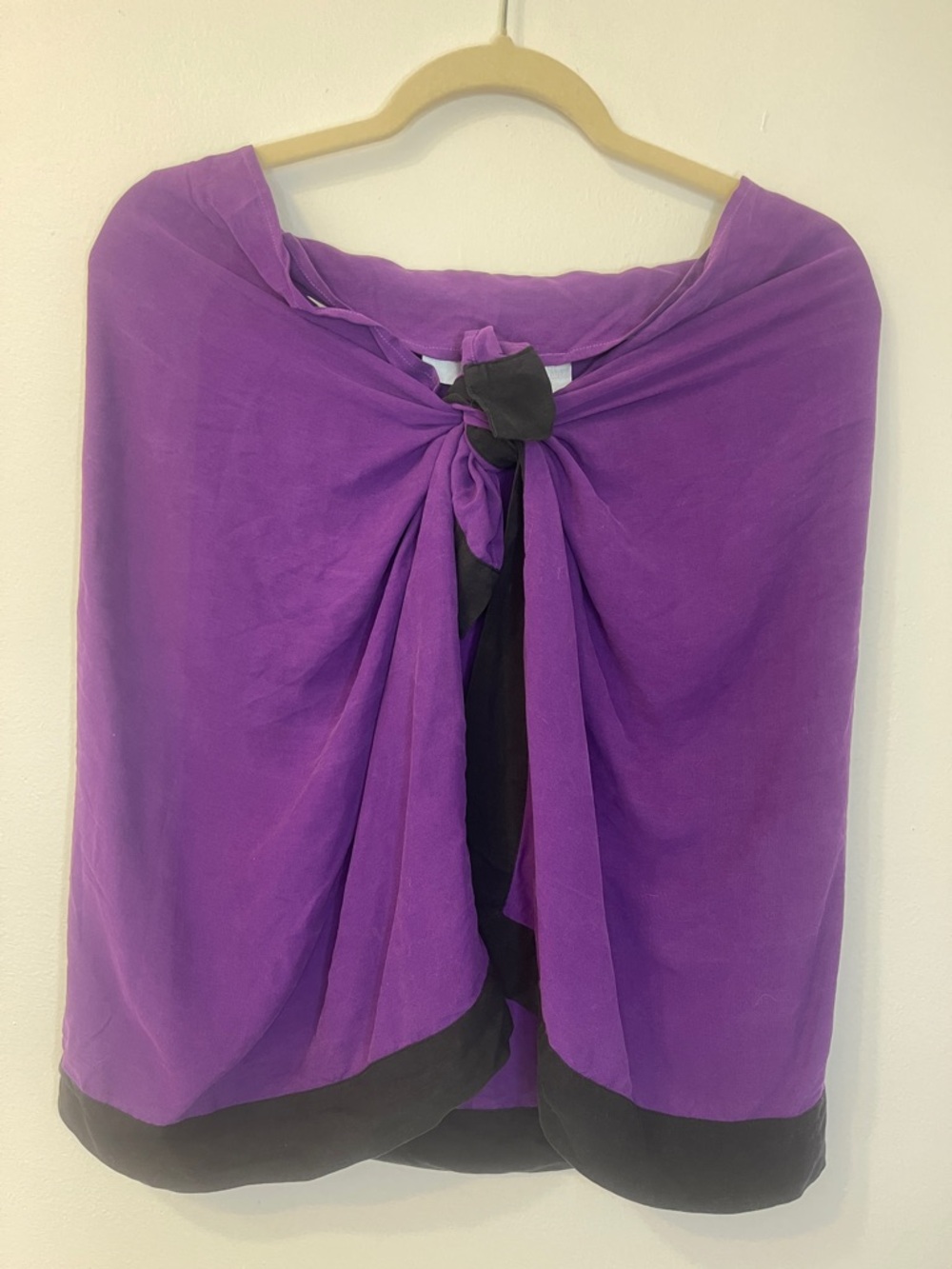 Spiegel Silk Swim Coverup Purple and Black EUC